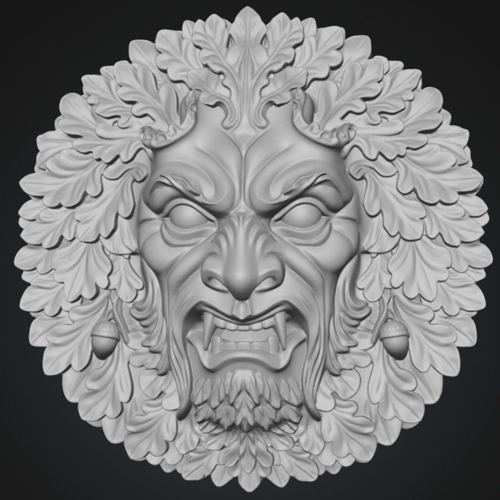 Greenman Monster Fang CNC STL file preview 3