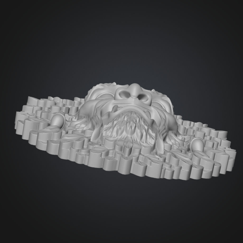 Greenman Monster Fang CNC STL file preview 4