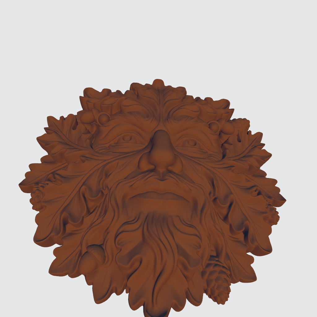 Greenman Simon Wood Carving CNC STL file preview 3