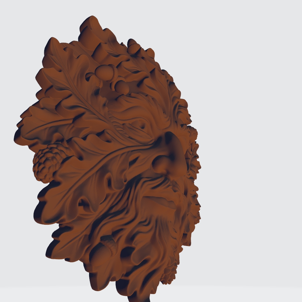 Greenman Simon Wood Carving CNC STL file preview 4