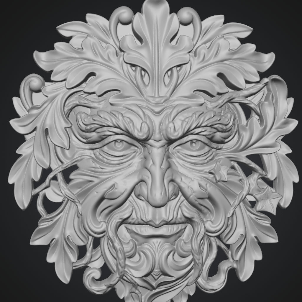 Greenman Warlock Shallow CNC STL file preview