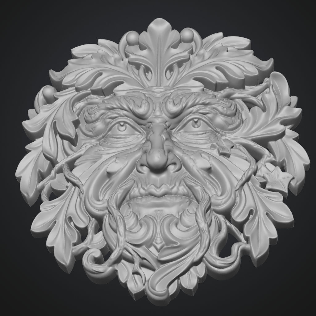 Greenman Warlock Shallow CNC STL file preview 2