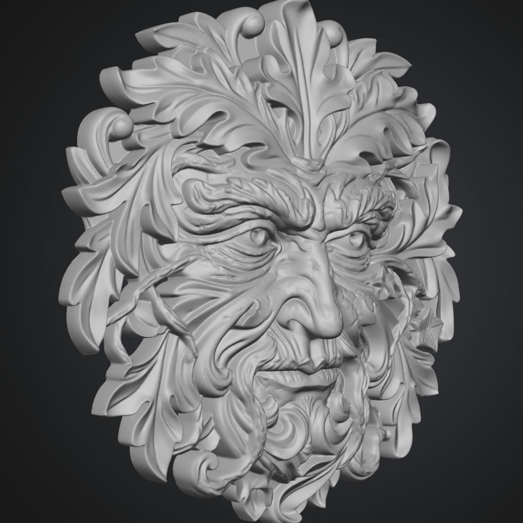 Greenman Warlock Shallow CNC STL file preview 3