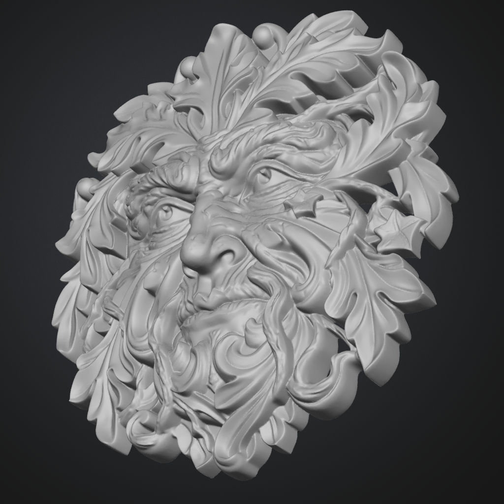 Greenman Warlock Shallow CNC STL file preview 4