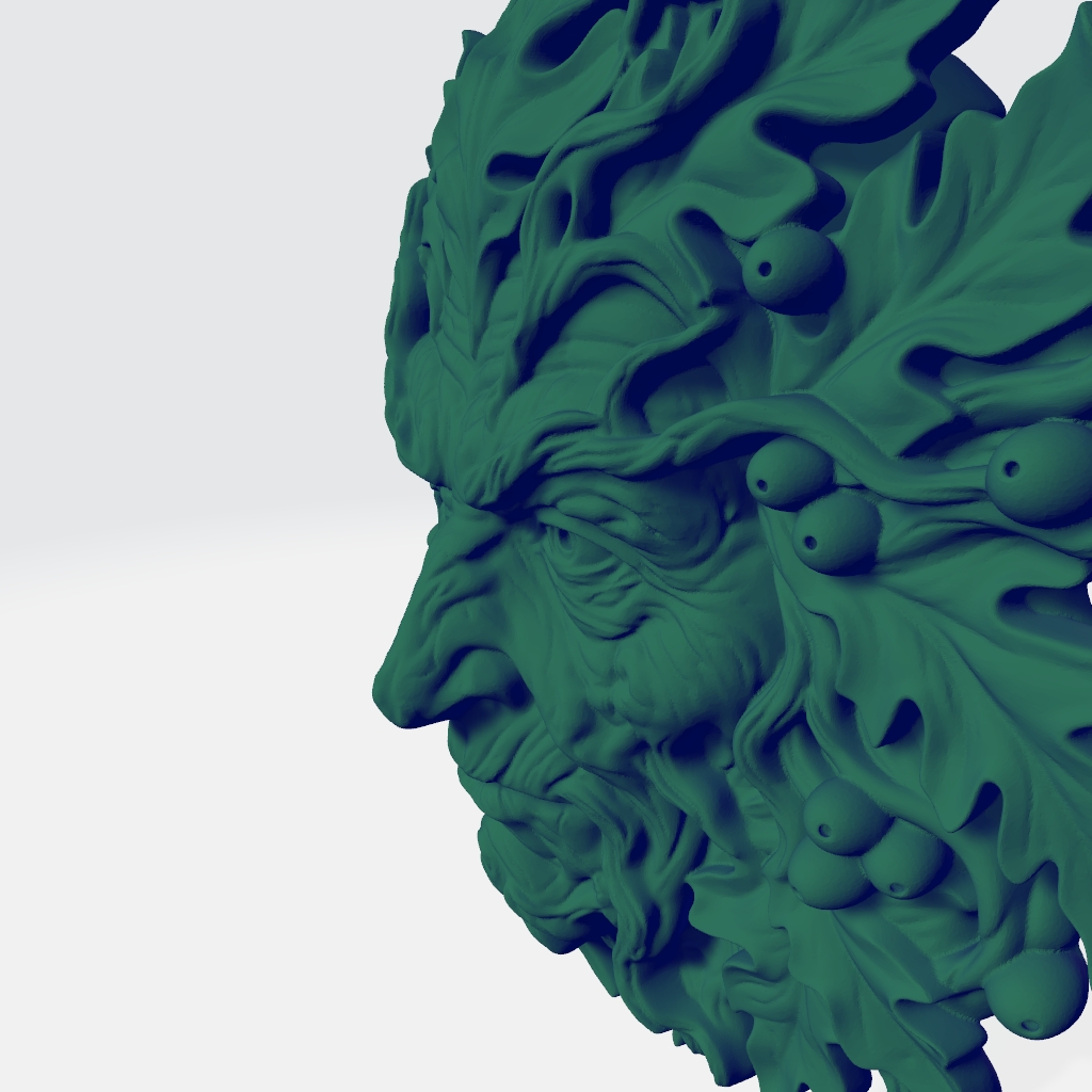 Greenman Witch Forest Guardian CNC STL file preview 4