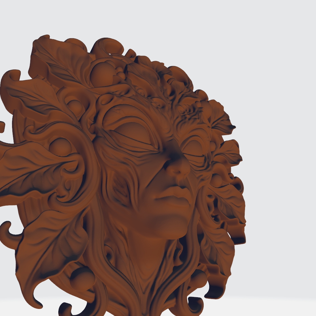 Greenwoman Alien CNC STL file preview 2