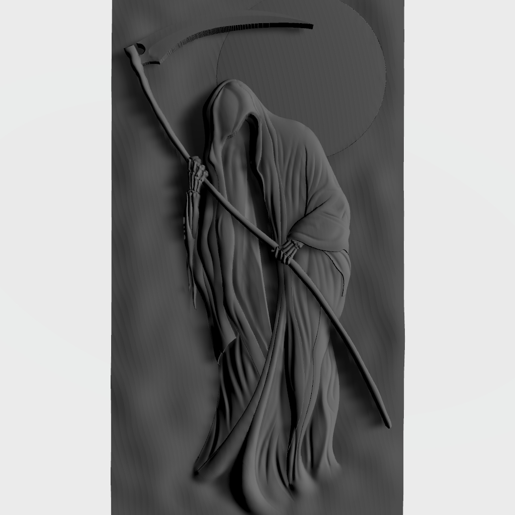 Grim Reaper CNC STL file preview