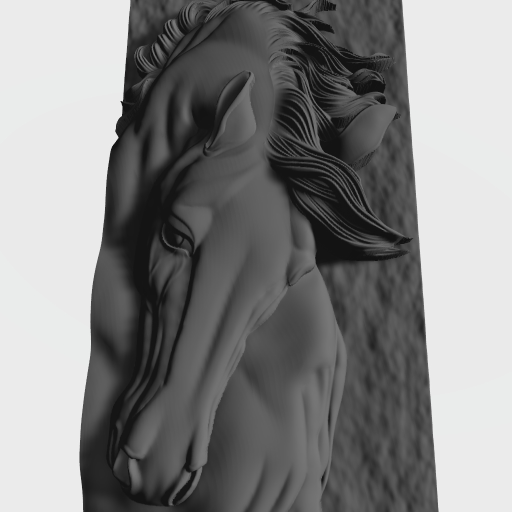 Horse Head CNC STL file preview