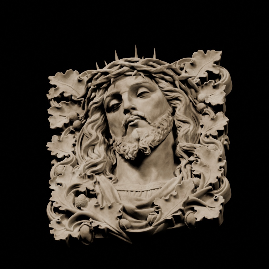 Jesus Bible STL Relief Model CNC STL file preview 4