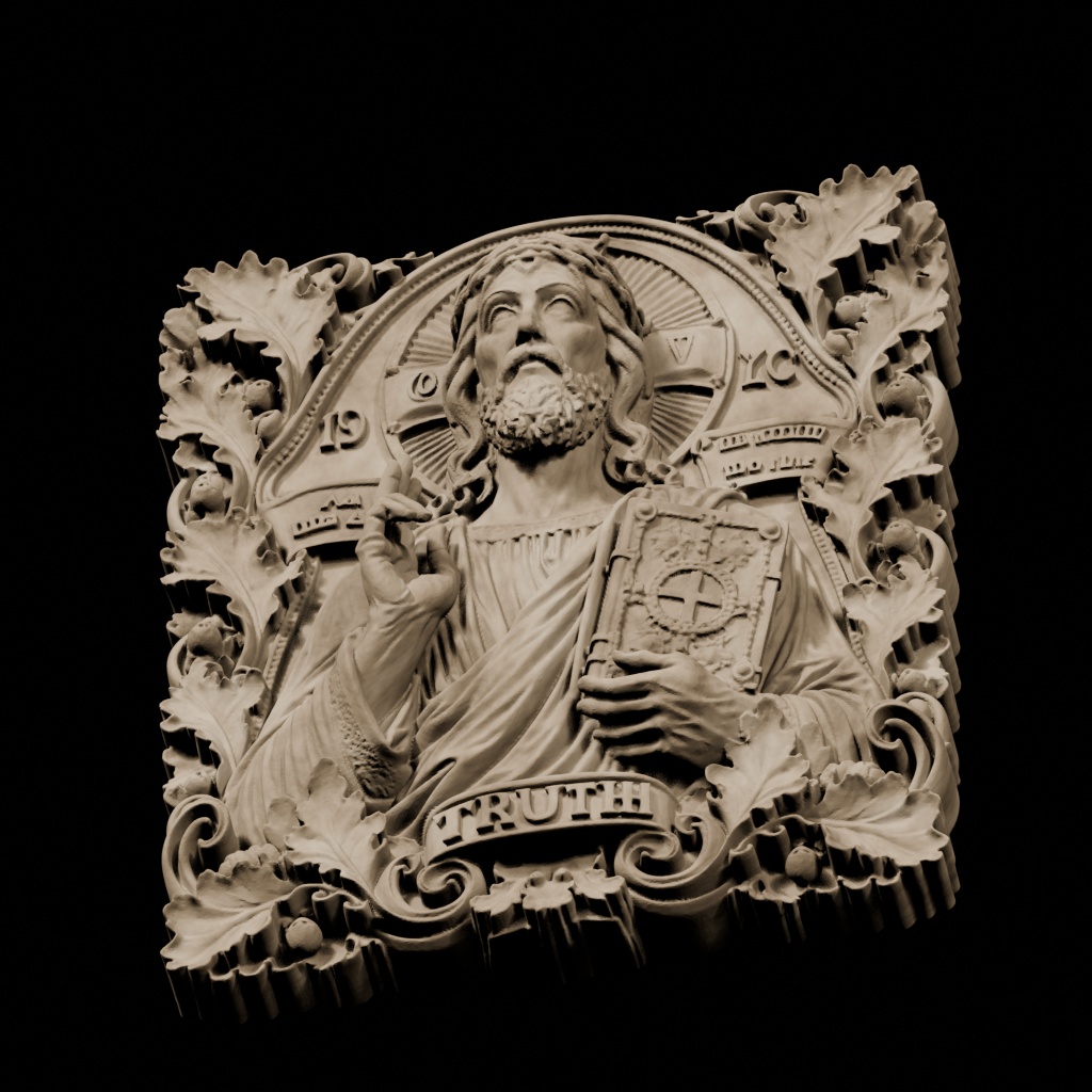 Jesus Truth Way Life 3D Bas Relief CNC STL file preview 4