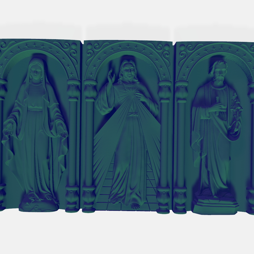 Jesus Our Lady Christ Wall Relief CNC STL file preview