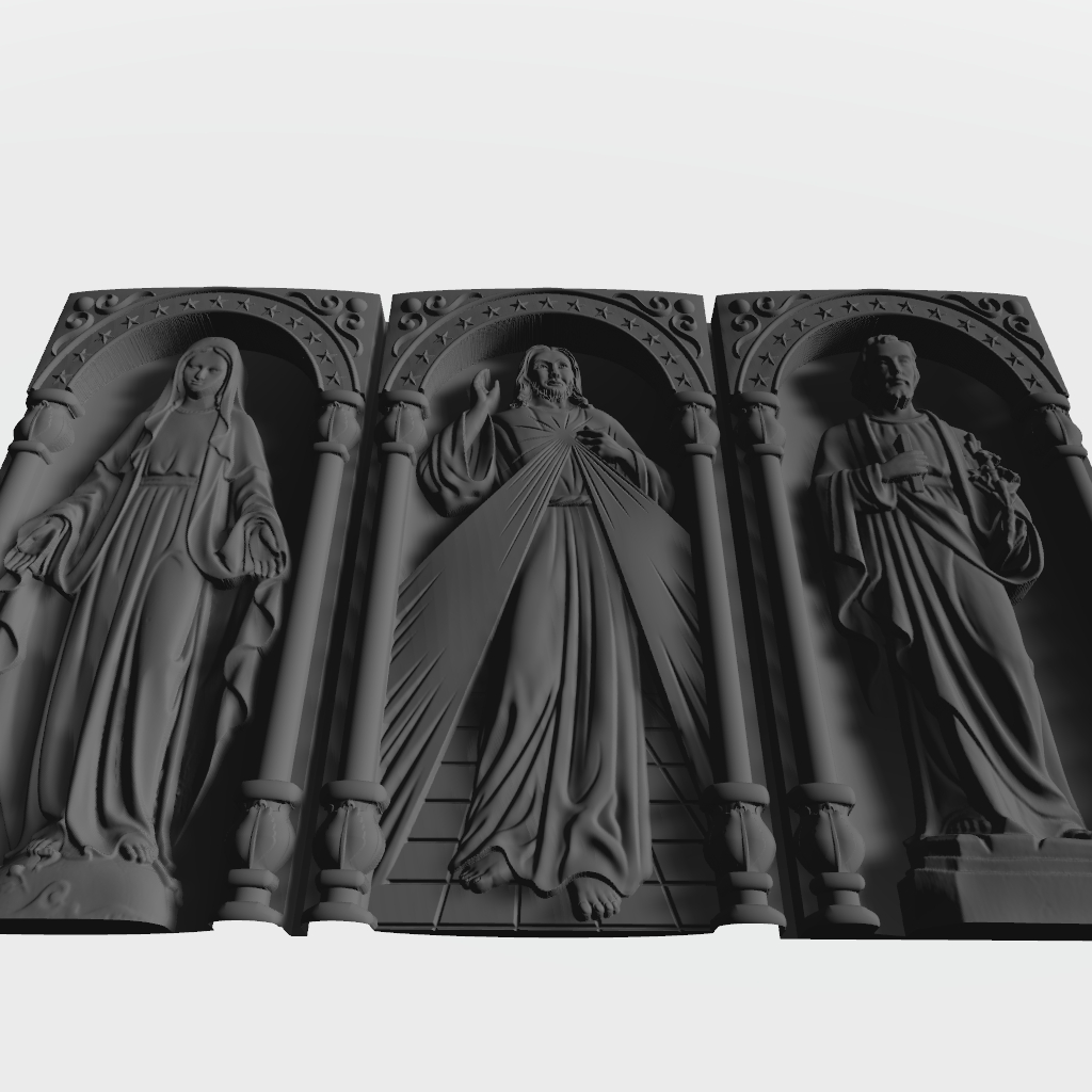 Jesus Our Lady Christ Wall Relief CNC STL file preview 2