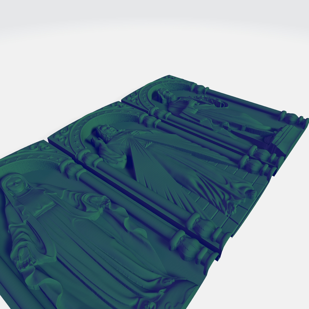 Jesus Our Lady Christ Wall Relief CNC STL file preview 3