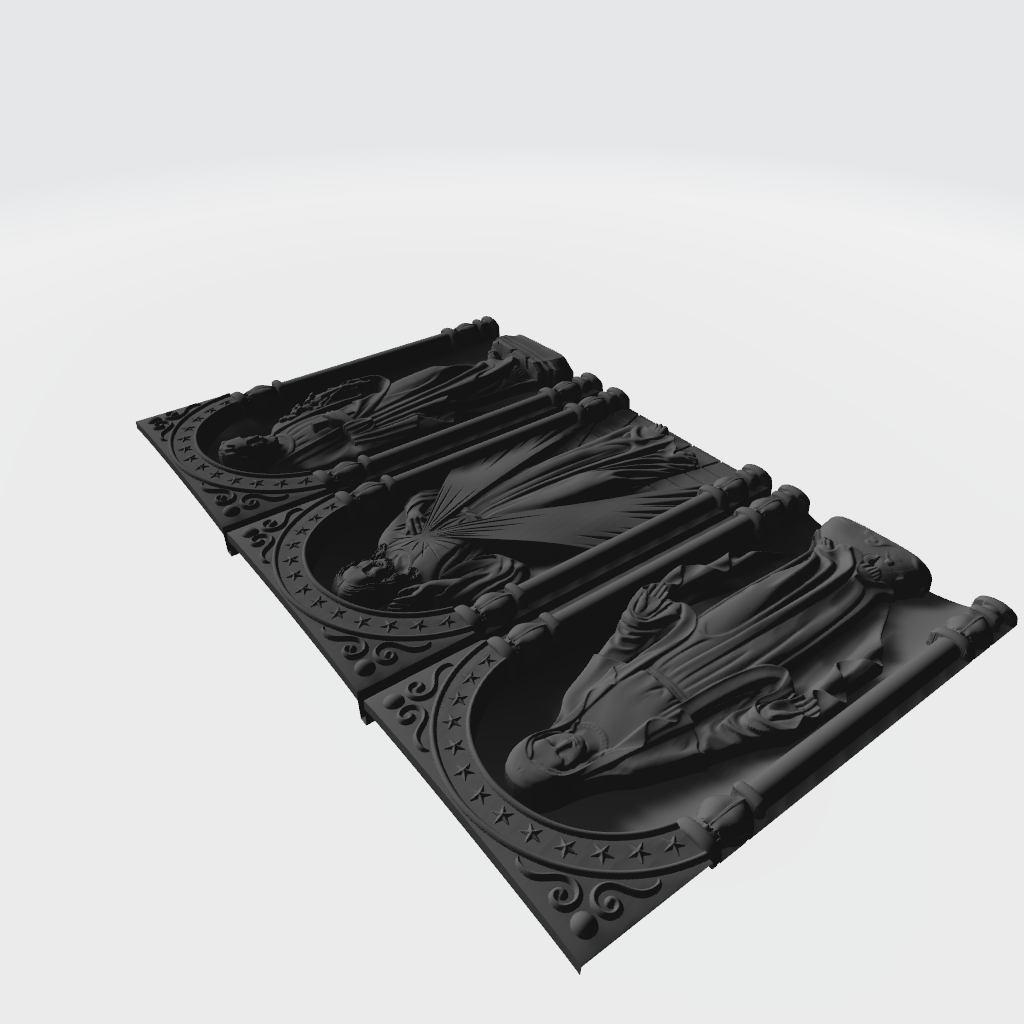 Jesus Our Lady Christ Wall Relief CNC STL file preview 4