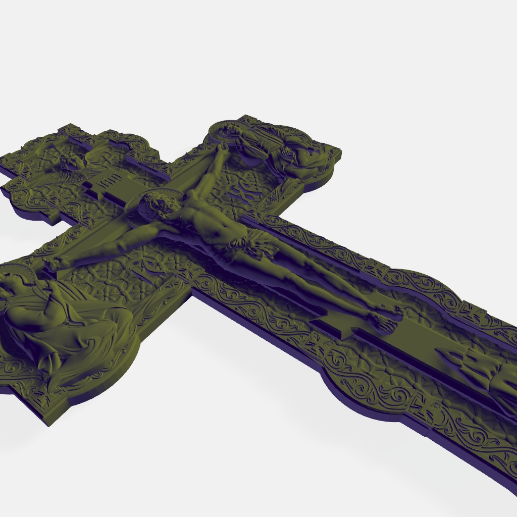 Jesus on Crucifix CNC STL file preview