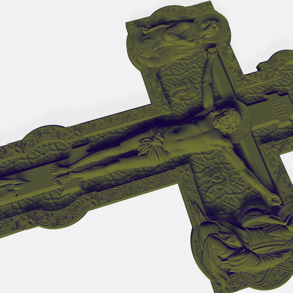 Jesus on Crucifix CNC STL file preview 4