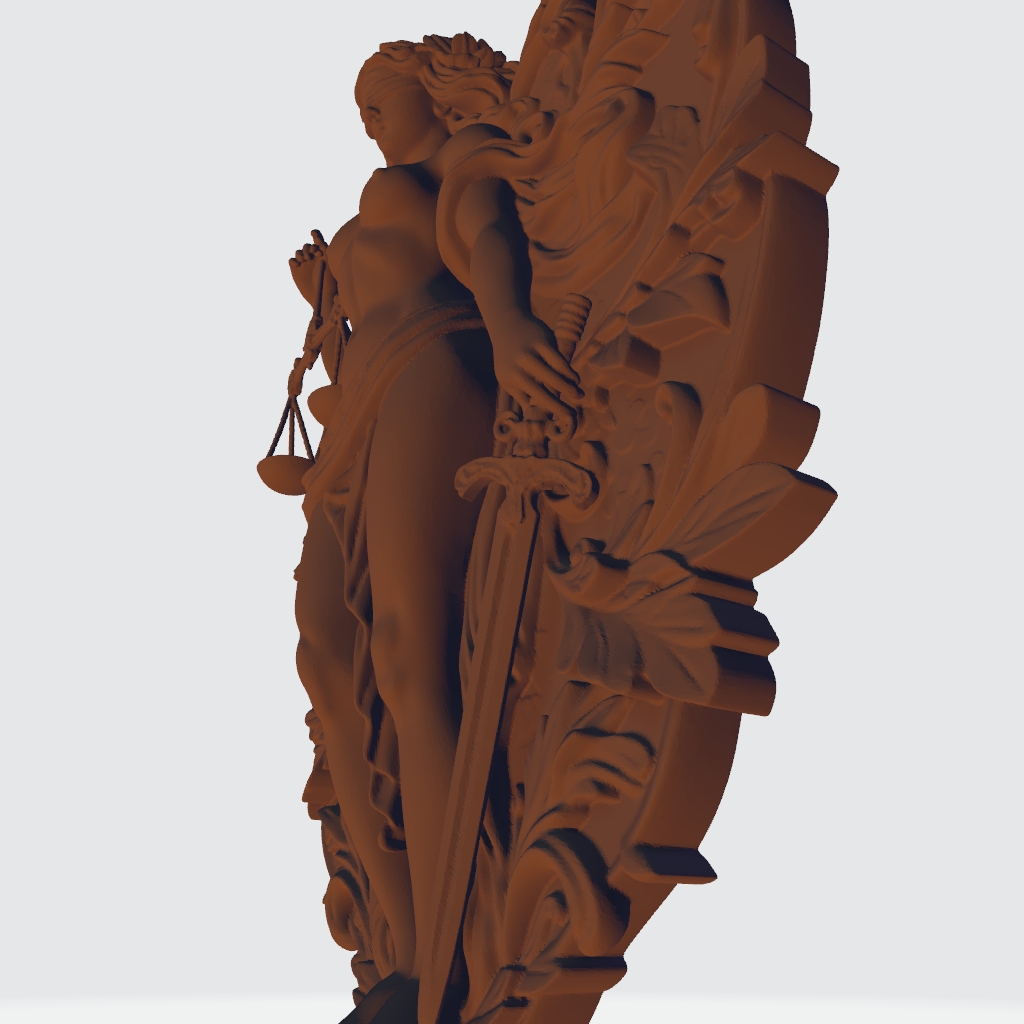 Lady Justice Nude CNC STL file preview 2