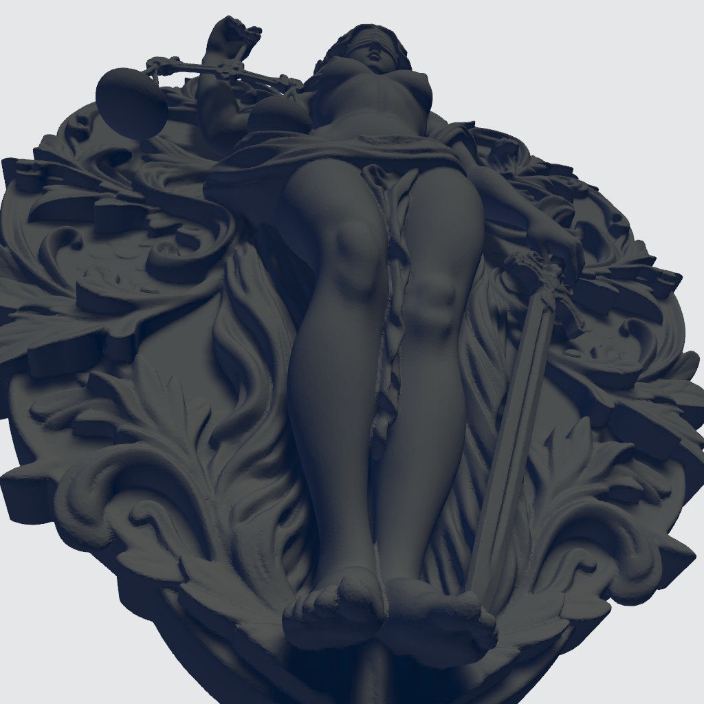 Lady Justice Nude CNC STL file preview 3