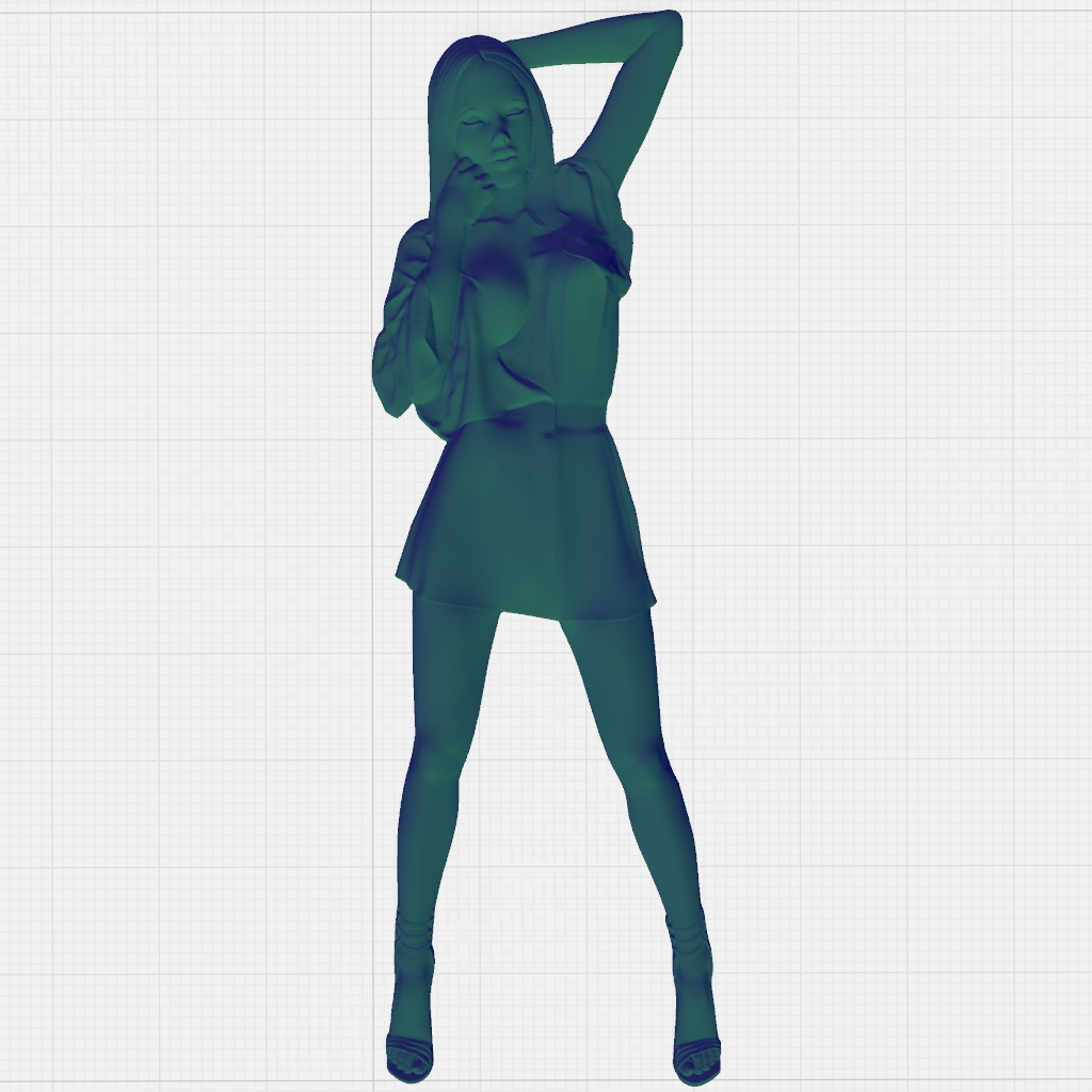 Lady Nude Woman Portrait Female Beauty CNC STL Model 05 CNC STL file preview
