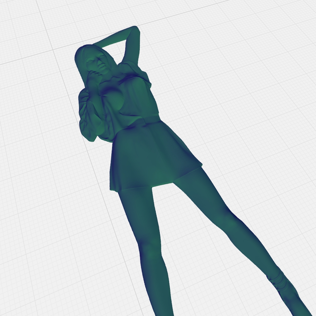 Lady Nude Woman Portrait Female Beauty CNC STL Model 05 CNC STL file preview 2