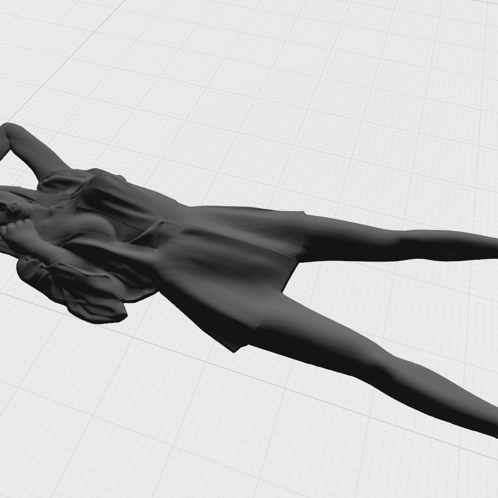 Lady Nude Woman Portrait Female Beauty CNC STL Model 05 CNC STL file preview 4