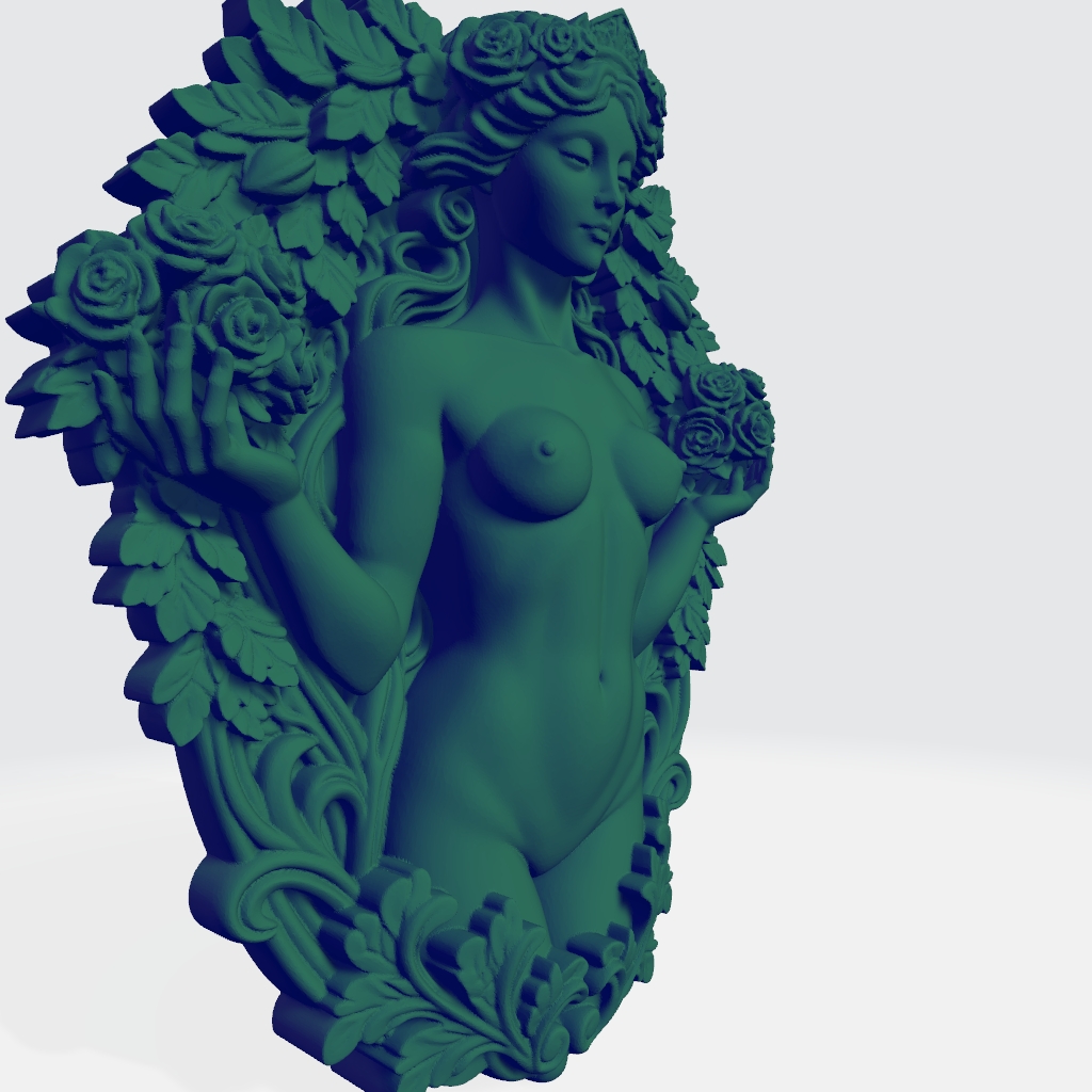 Lady Of Forest Greenman CNC STL file preview 2