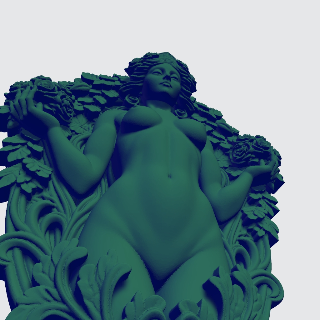 Lady Of Forest Greenman CNC STL file preview 3
