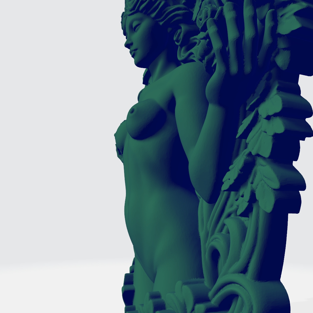 Lady Of Forest Greenman CNC STL file preview 4
