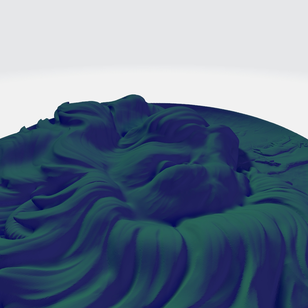 Majestic Hunting Lion Head Plaque CNC STL file preview 4