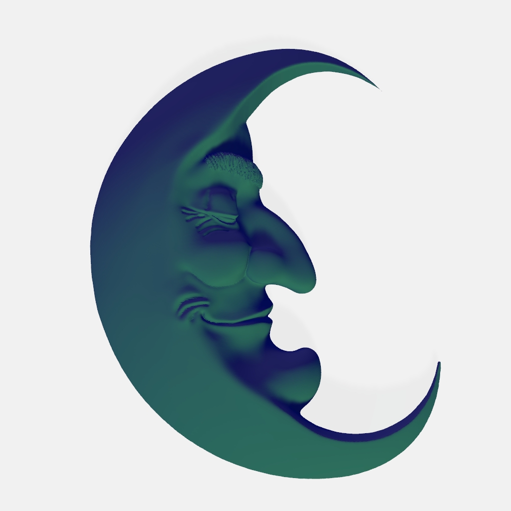 Man In Moon CNC STL file preview