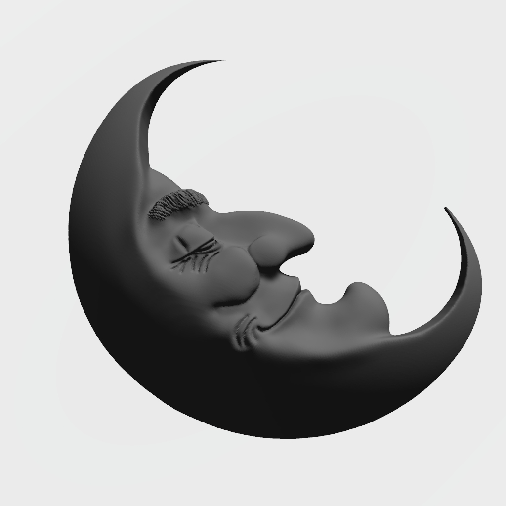 Man In Moon CNC STL file preview 2