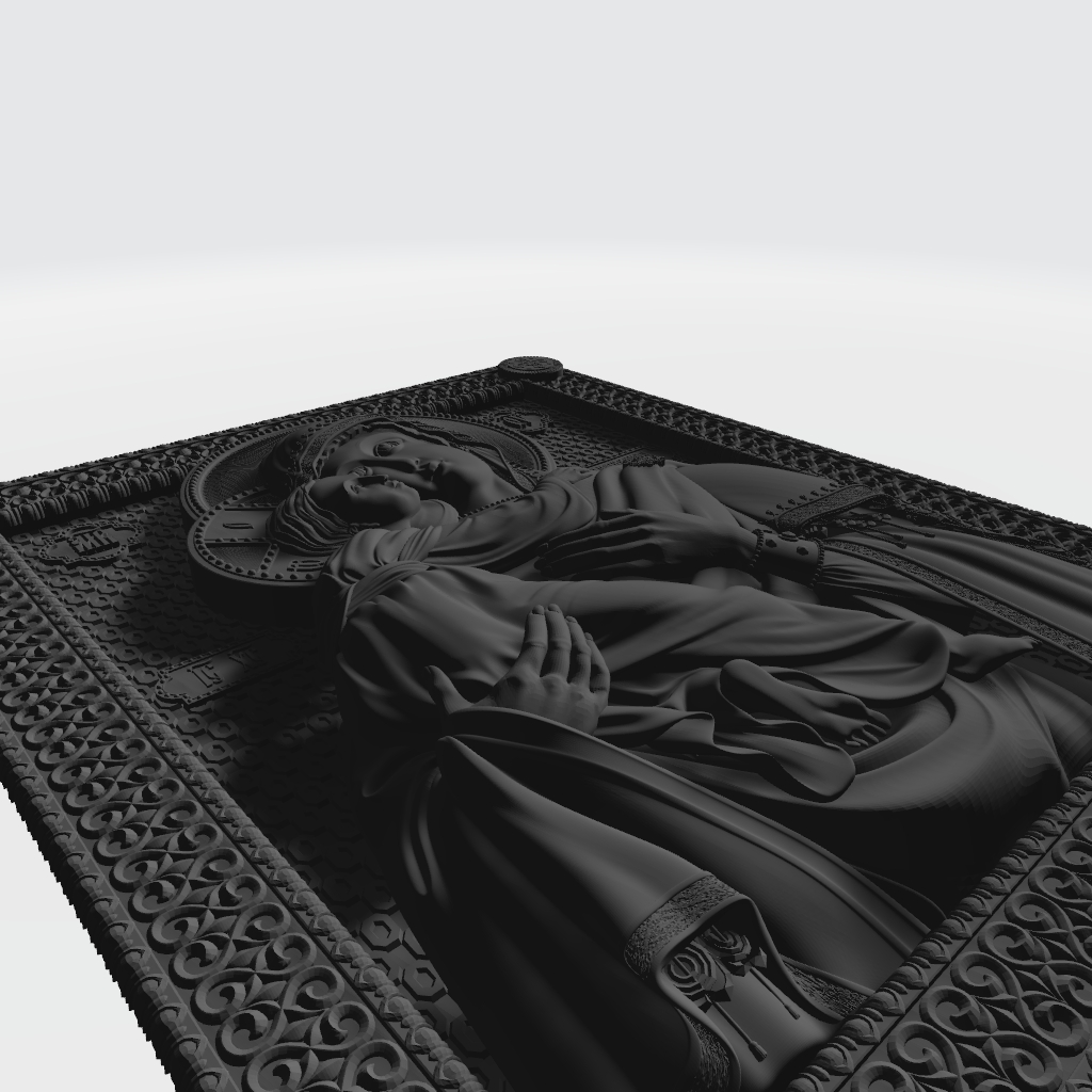 Mary and Child CNC STL file preview 2