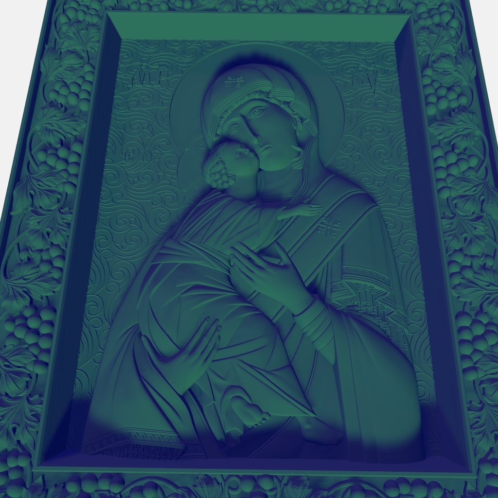 Mary and Christ Relief CNC STL file preview