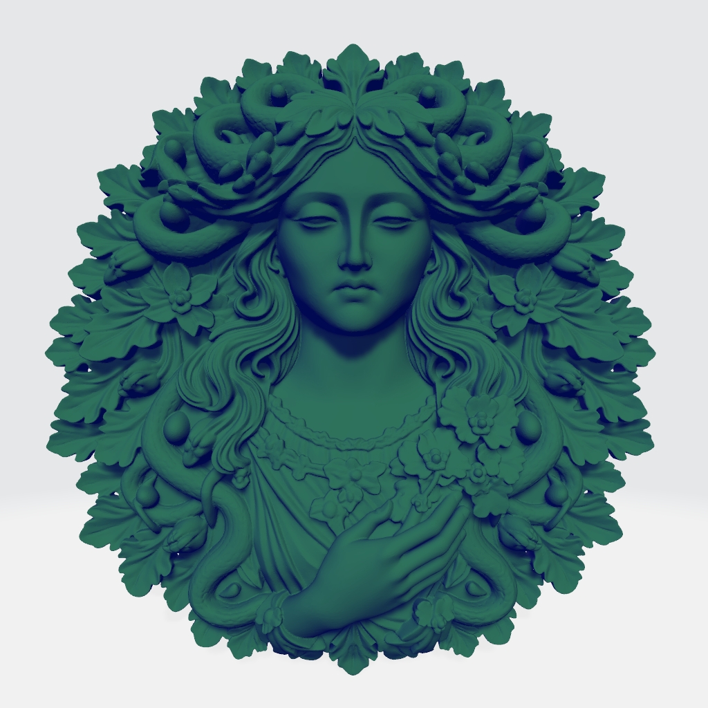 Medusa Greenman Serenity CNC STL file preview