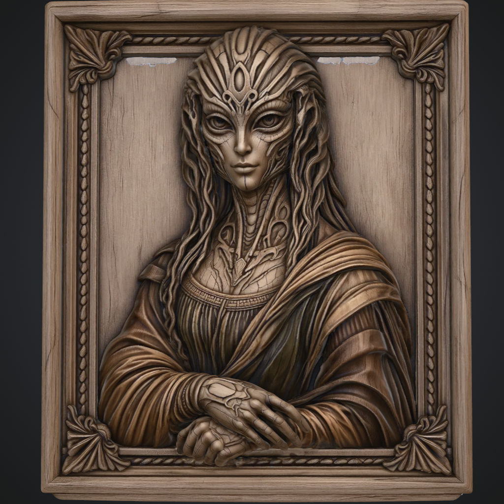 Mona Off World CNC STL file preview