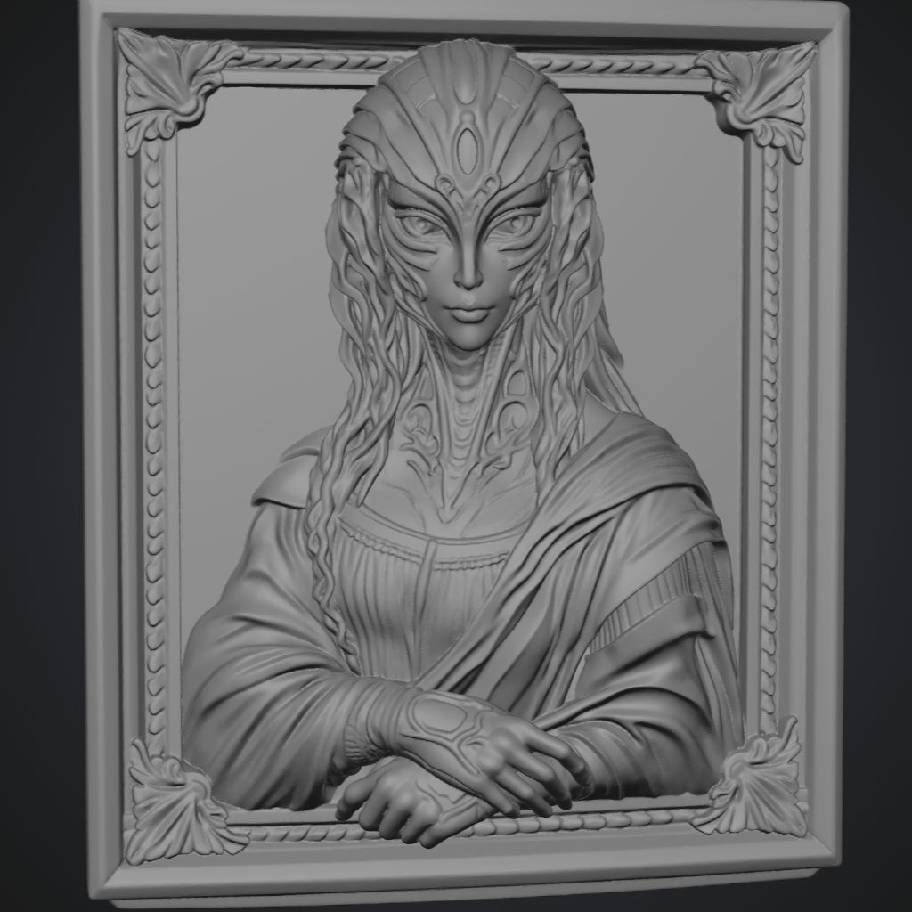 Mona Off World CNC STL file preview 2