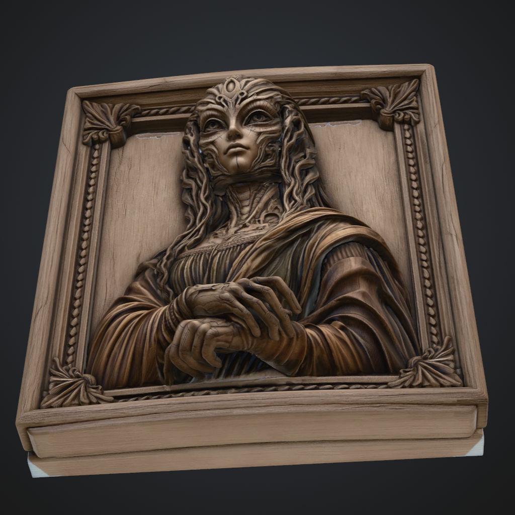 Mona Off World CNC STL file preview 3