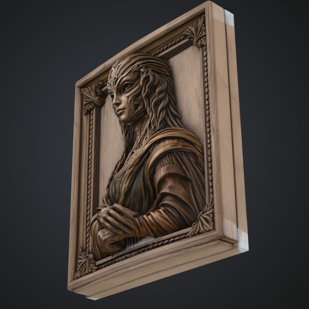 Mona Off World CNC STL file preview 4