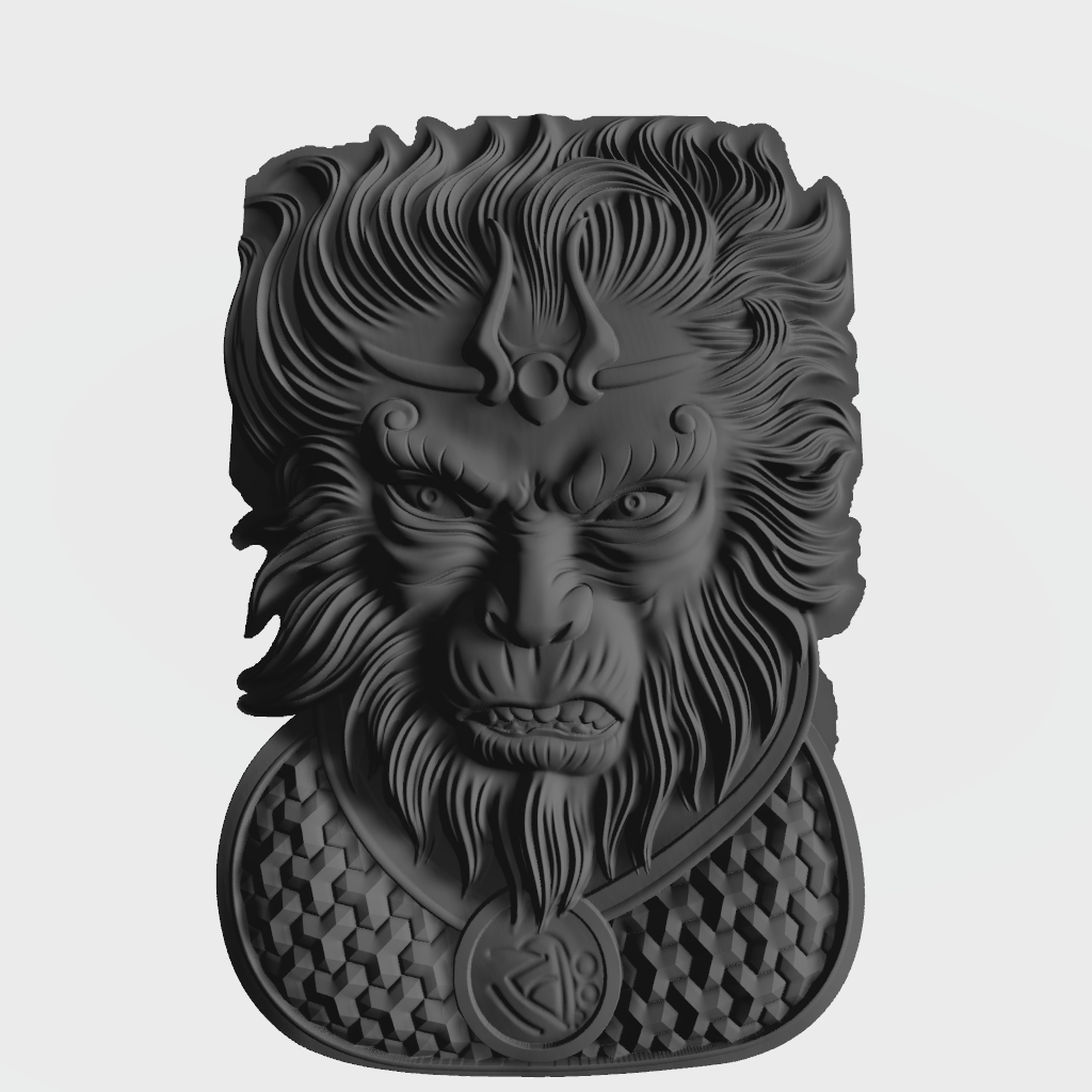Monkey King CNC STL file preview