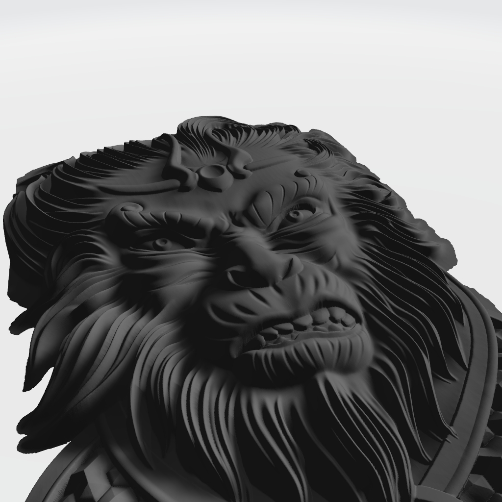 Monkey King CNC STL file preview 2
