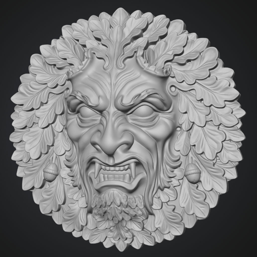 Monsterous Gargoyle Greenman CNC STL file preview 2