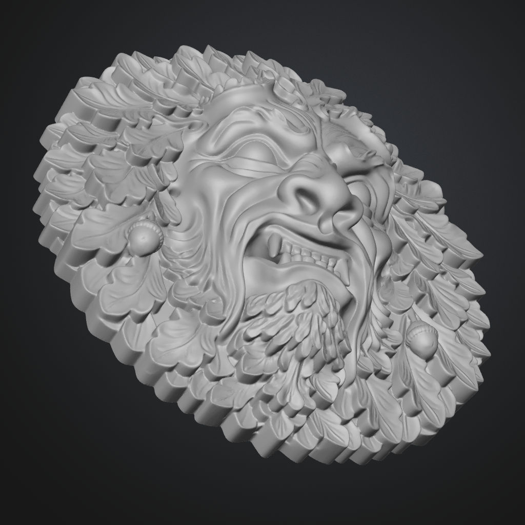 Monsterous Gargoyle Greenman CNC STL file preview 3