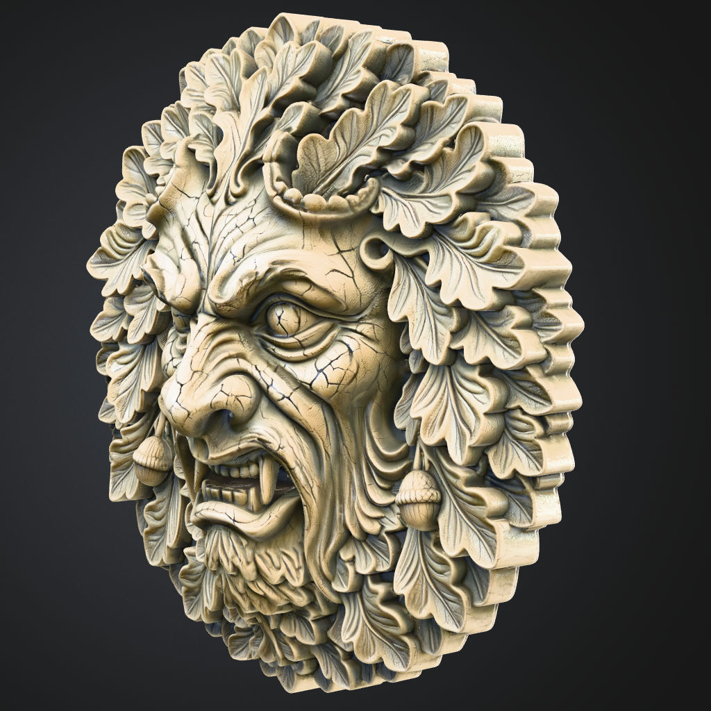 Monsterous Gargoyle Greenman CNC STL file preview 4