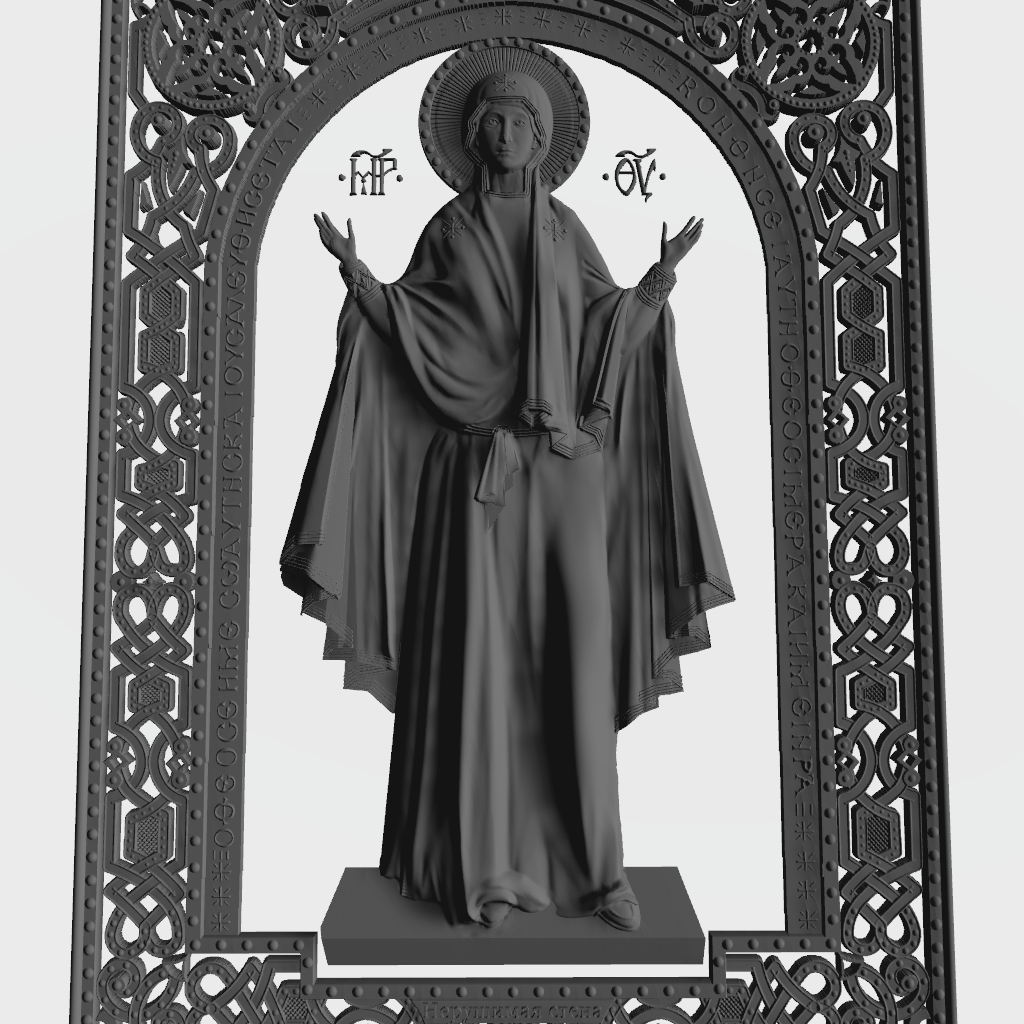 Mother Of God Unbreakable Wall CNC Model CNC STL file preview