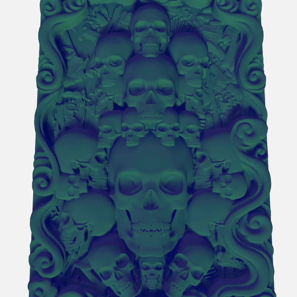 Multiple Skulls CNC Model CNC STL file preview