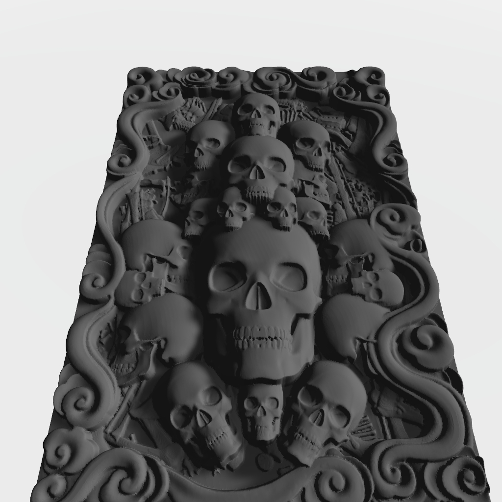 Multiple Skulls CNC Model CNC STL file preview 2