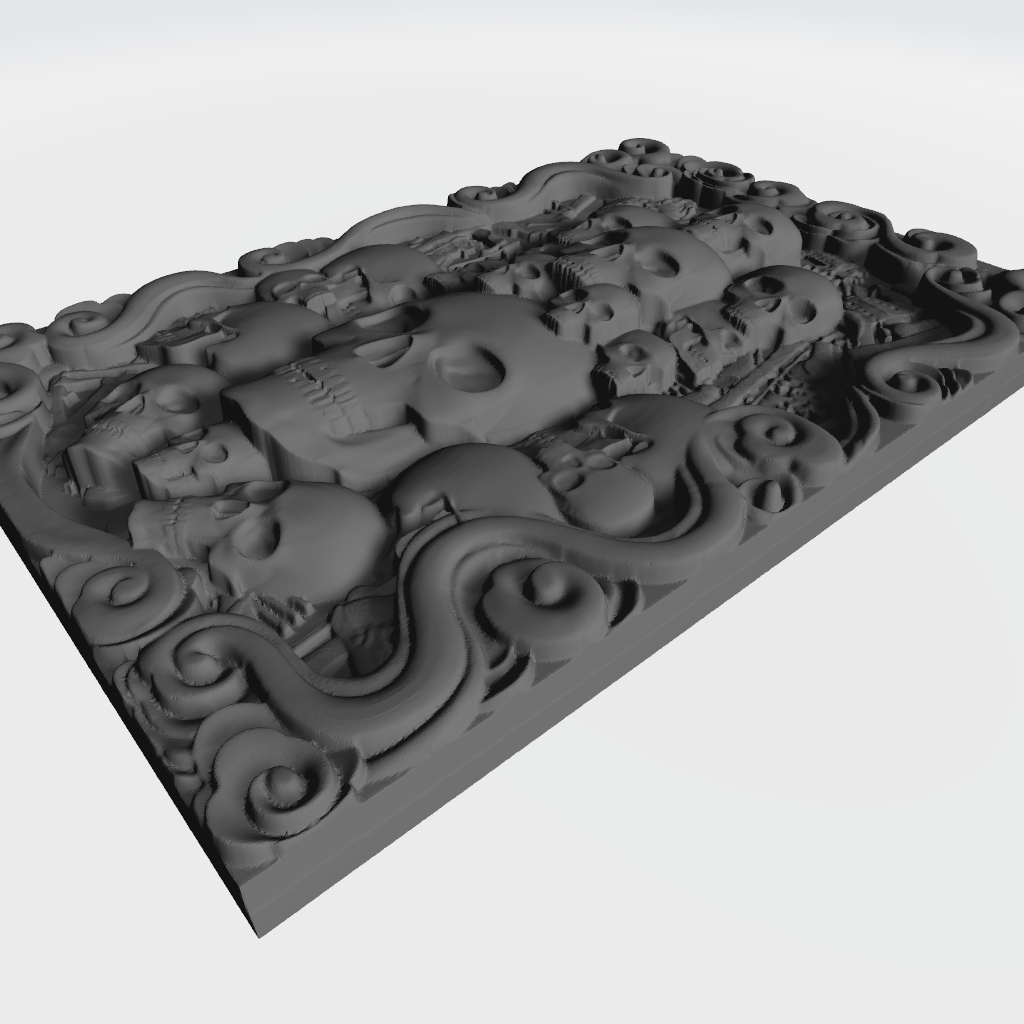 Multiple Skulls CNC Model CNC STL file preview 3