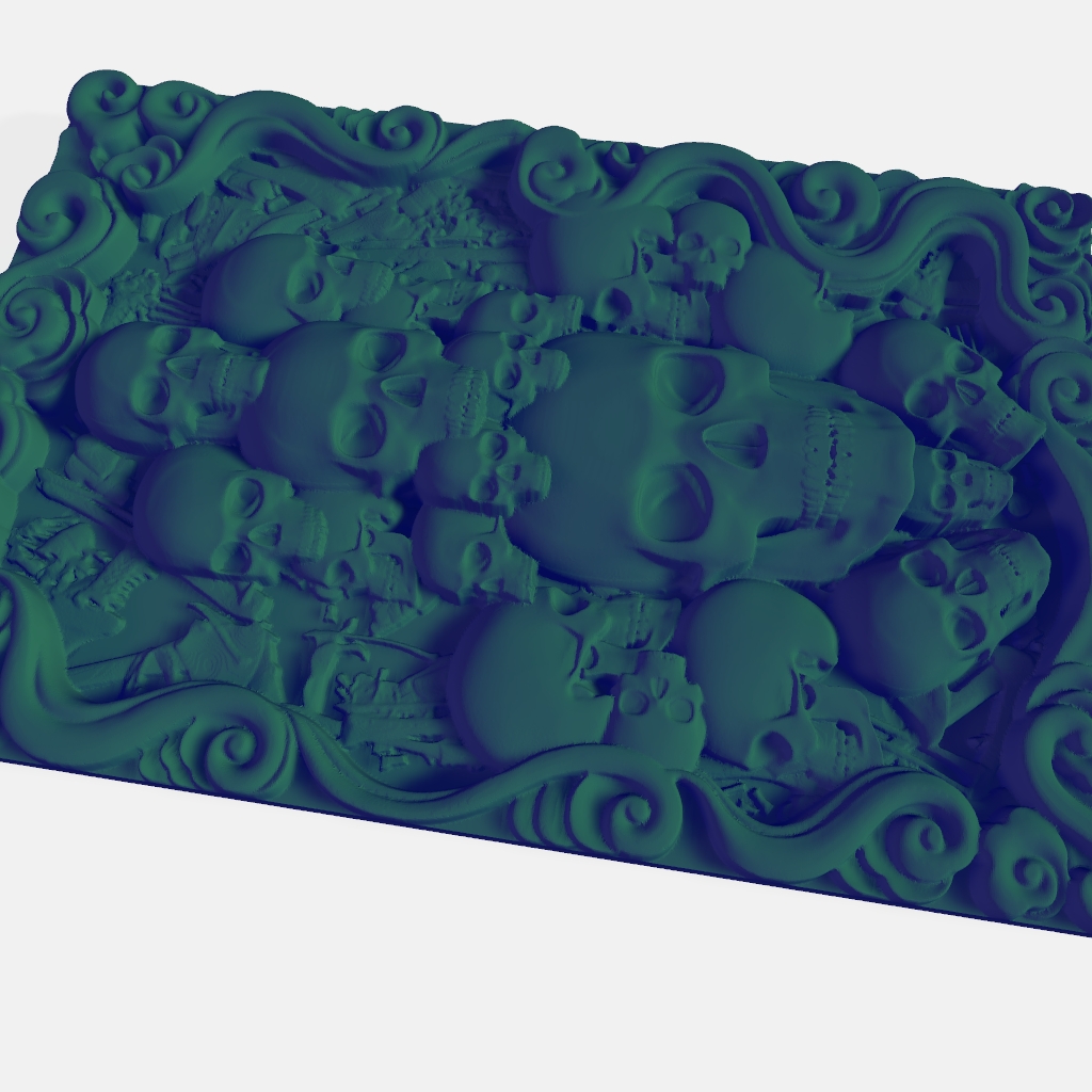 Multiple Skulls CNC Model CNC STL file preview 4