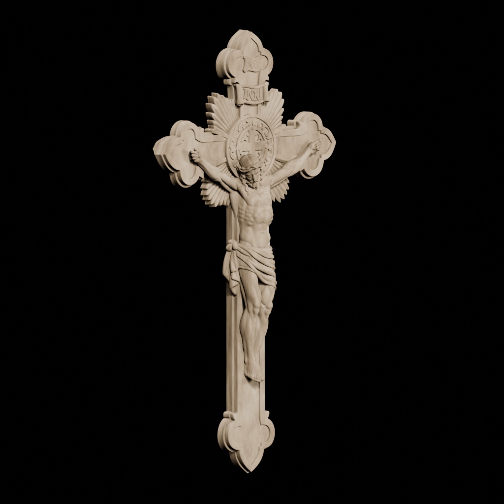 Muscular Christianity Bas Relief CNC STL file preview 3