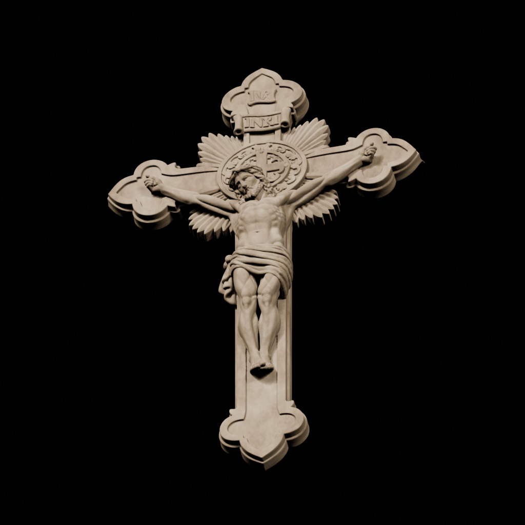 Muscular Christianity Bas Relief CNC STL file preview 4